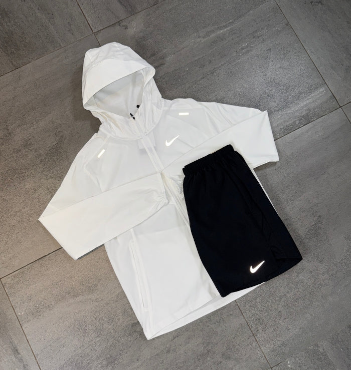 Nike Windrunner & Challenger Shorts Set 'White/Black'