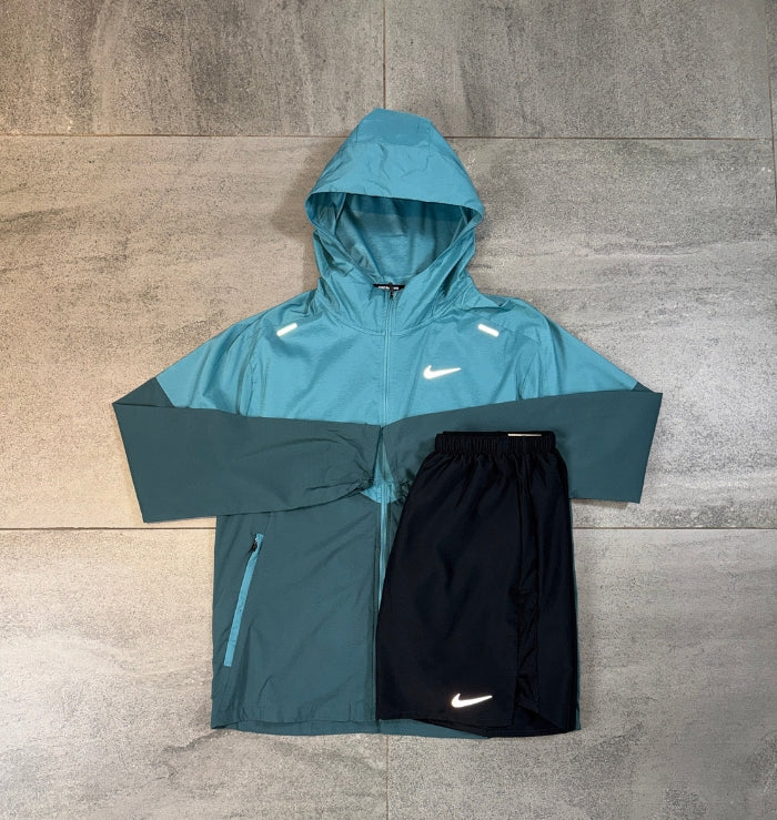 Nike Windrunner & Challenger Shorts Set 'Teal/Black'