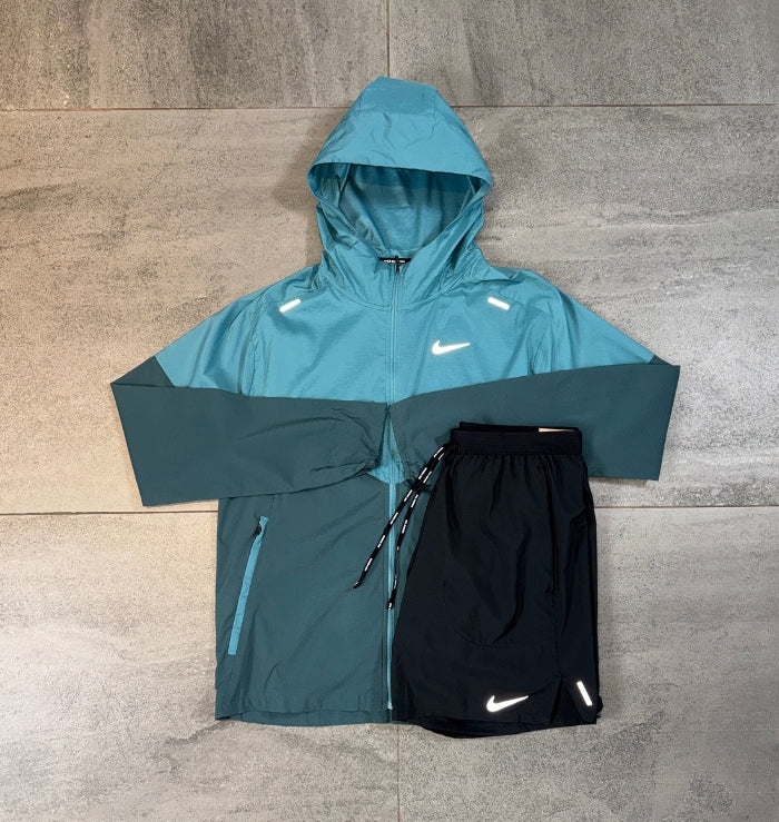 Nike Windrunner & Flex Shorts Set 'Teal/Black'