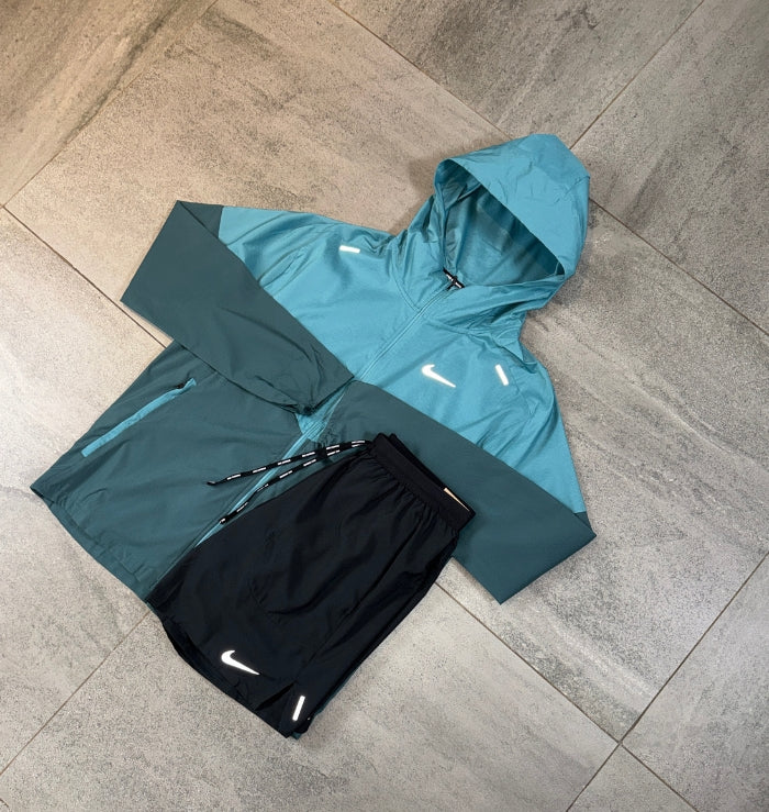 Nike Windrunner & Flex Shorts Set 'Teal/Black'