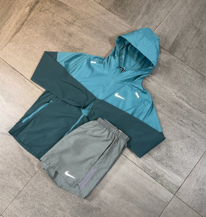 Nike Windrunner & Challenger Shorts Set 'Teal/Grey'