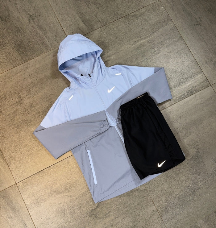 Nike Windrunner & Challenger Shorts Set 'Cobalt Bliss/Black'