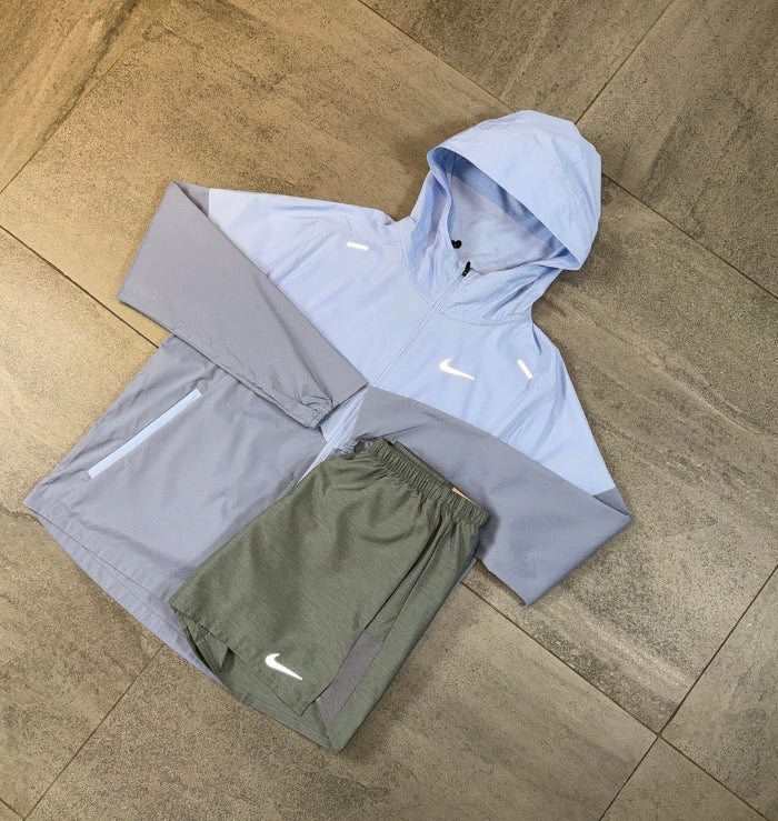 Nike Windrunner & Challenger Shorts Set 'Cobalt Bliss/Grey'