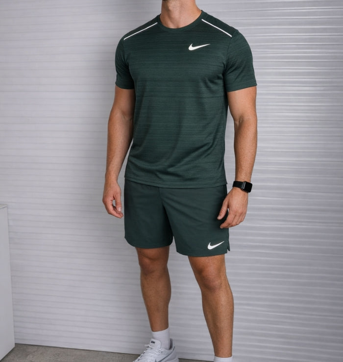 Nike Miler & Flex Shorts Set 'Vintage Green'