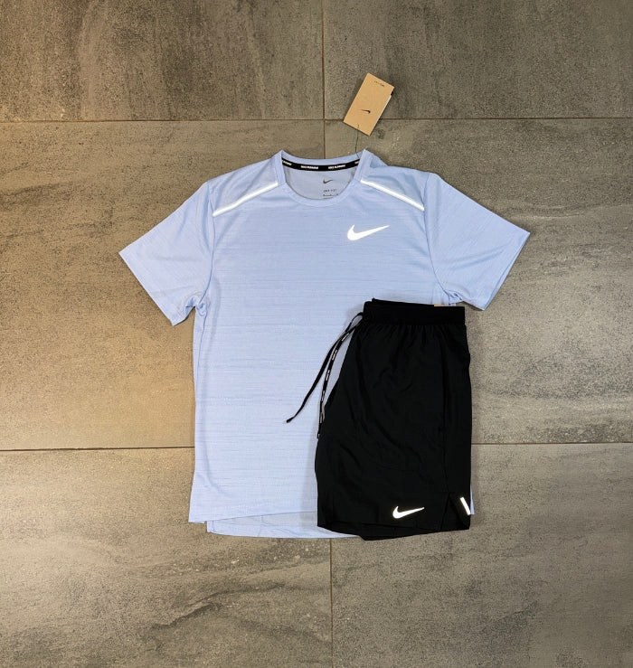 Nike Miler & Flex Shorts Set 'Cobalt Bliss/Black'