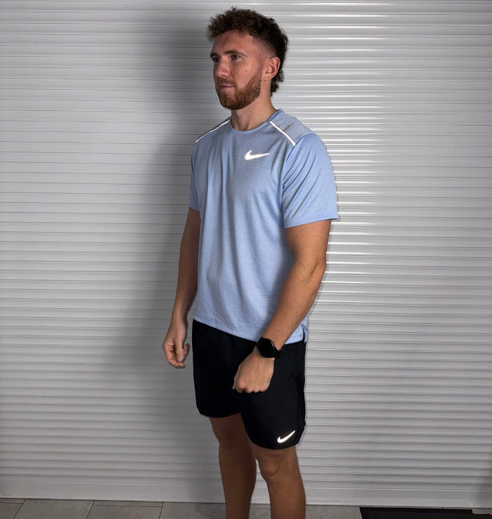 Nike Miler & Challenger Shorts Set 'Cobalt Bliss/Black'