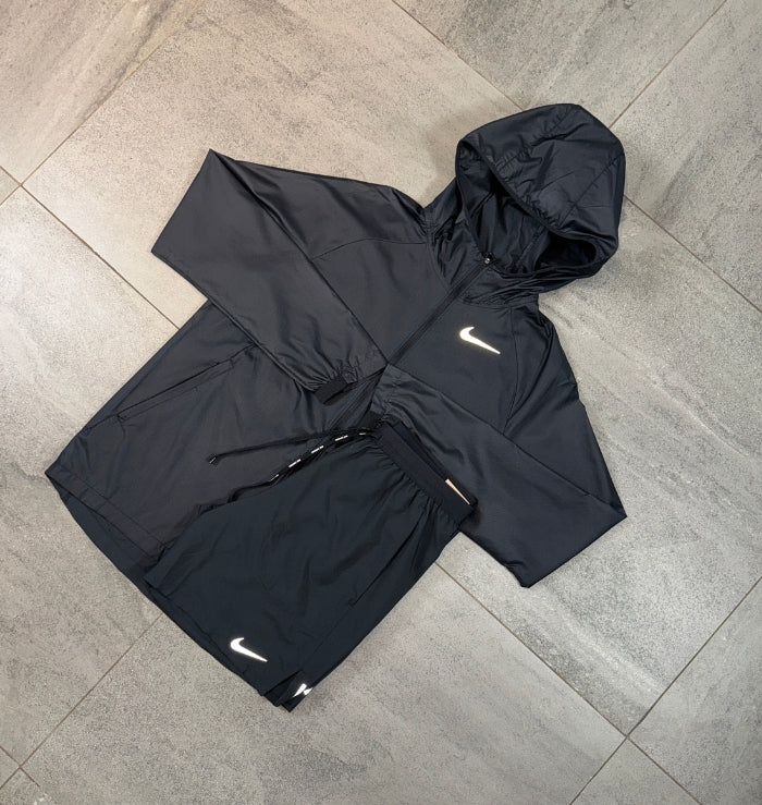 Nike Essential Windrunner & Flex Shorts Set 'Black'