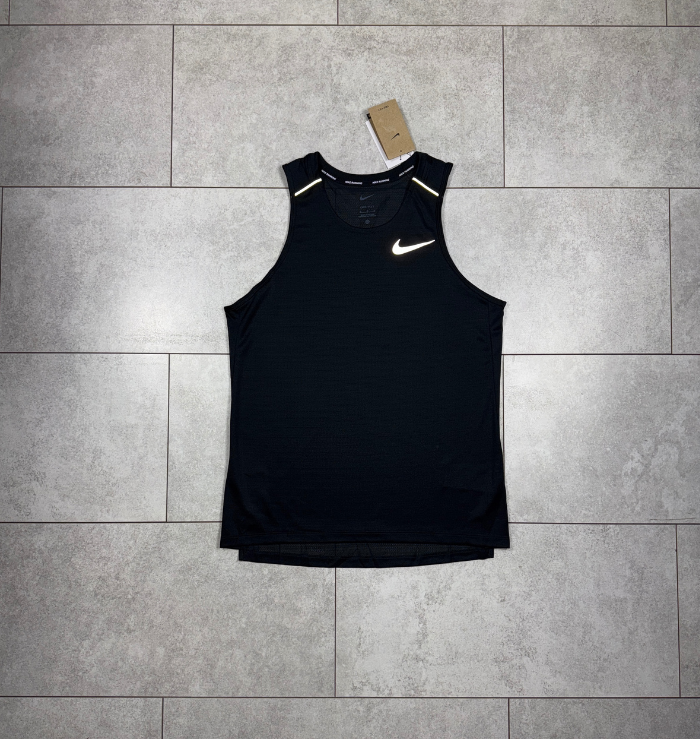 Nike Miler Black Vest & Grey Short Set