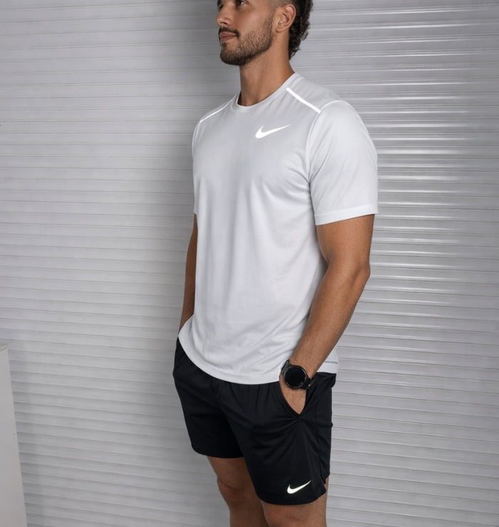 nike essential shorts white