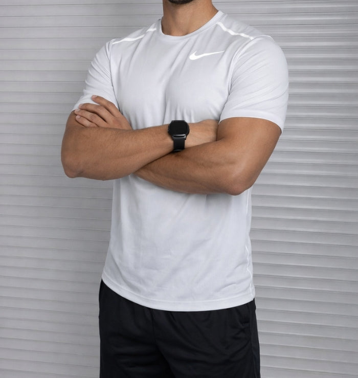 Nike Miler & Challenger Shorts Set 'White/Grey'