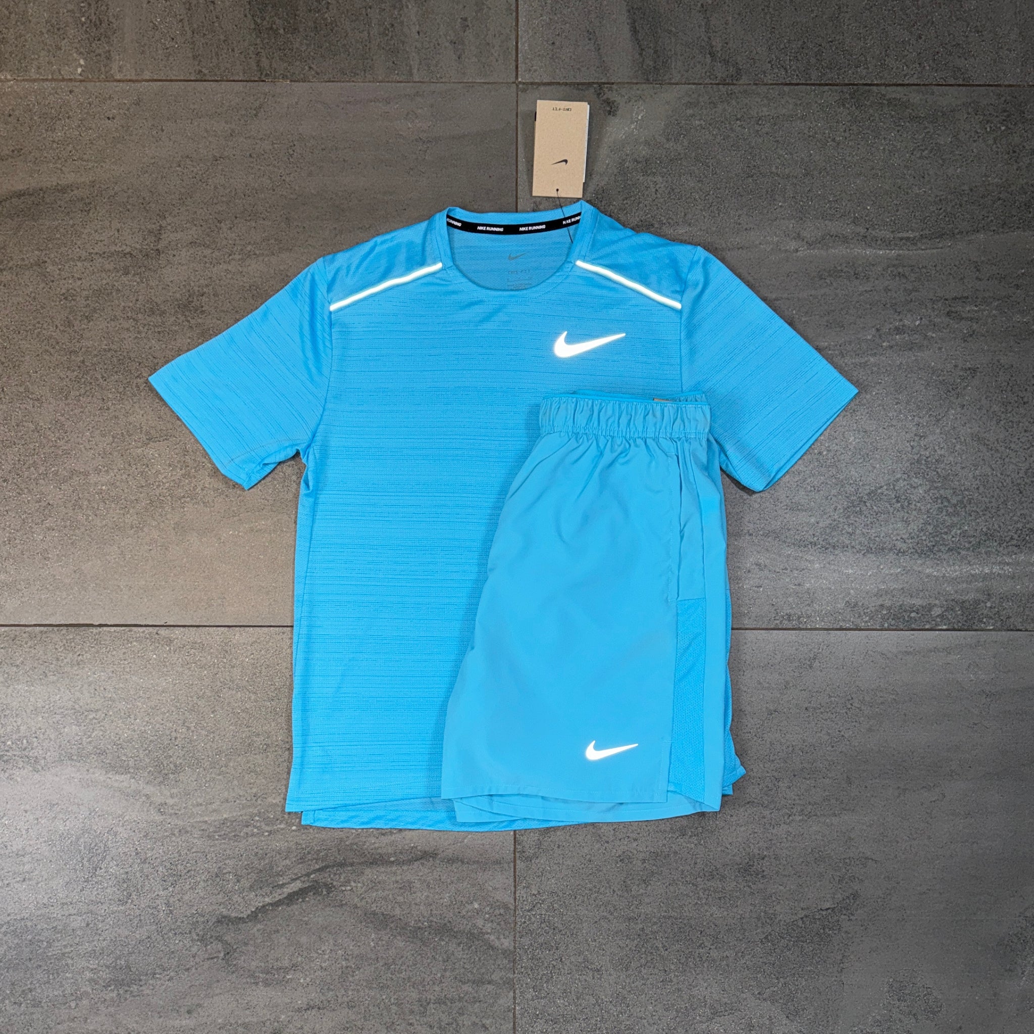 Nike Miler & Challenger Shorts Set 'Baltic Blue'