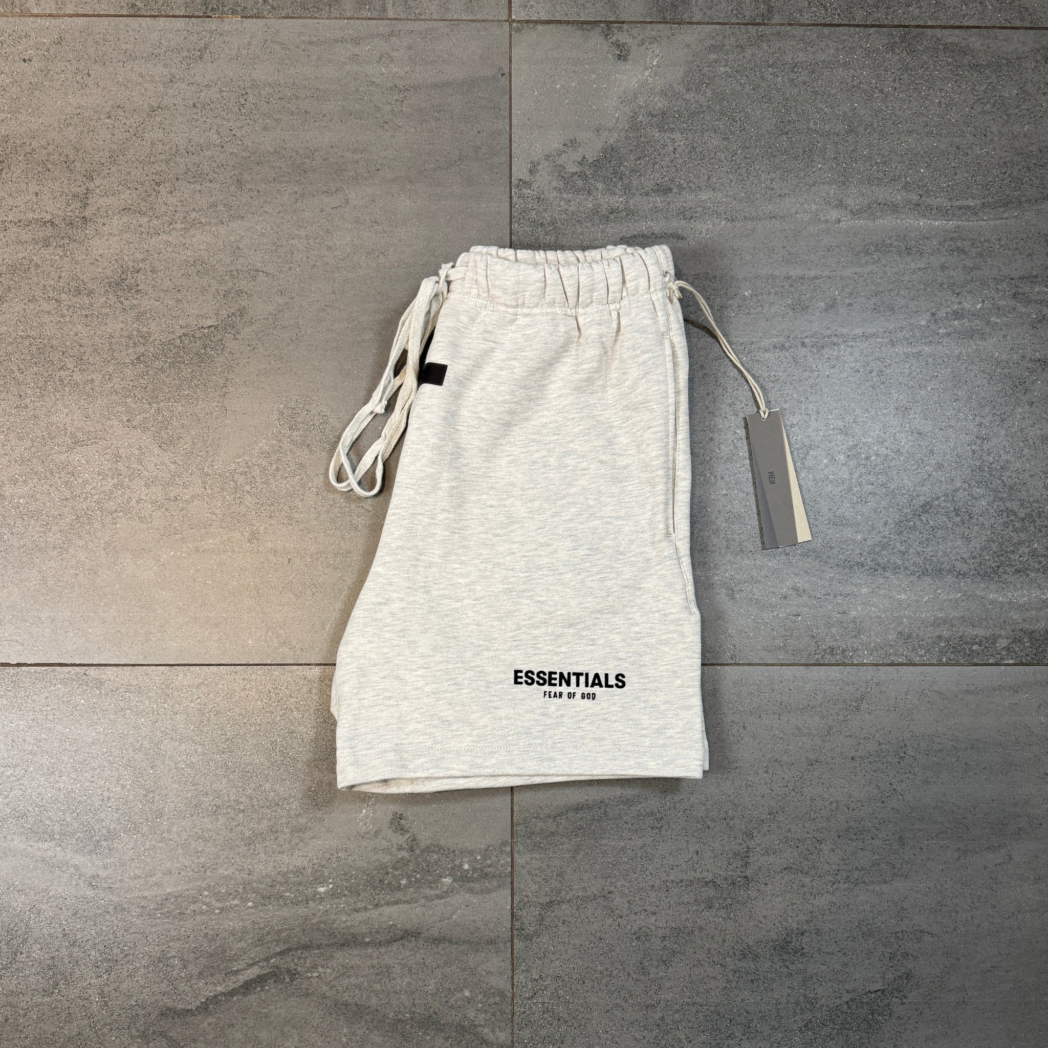 Fear of God Essentials 'Light Heather Oatmeal Shorts' (SS22)