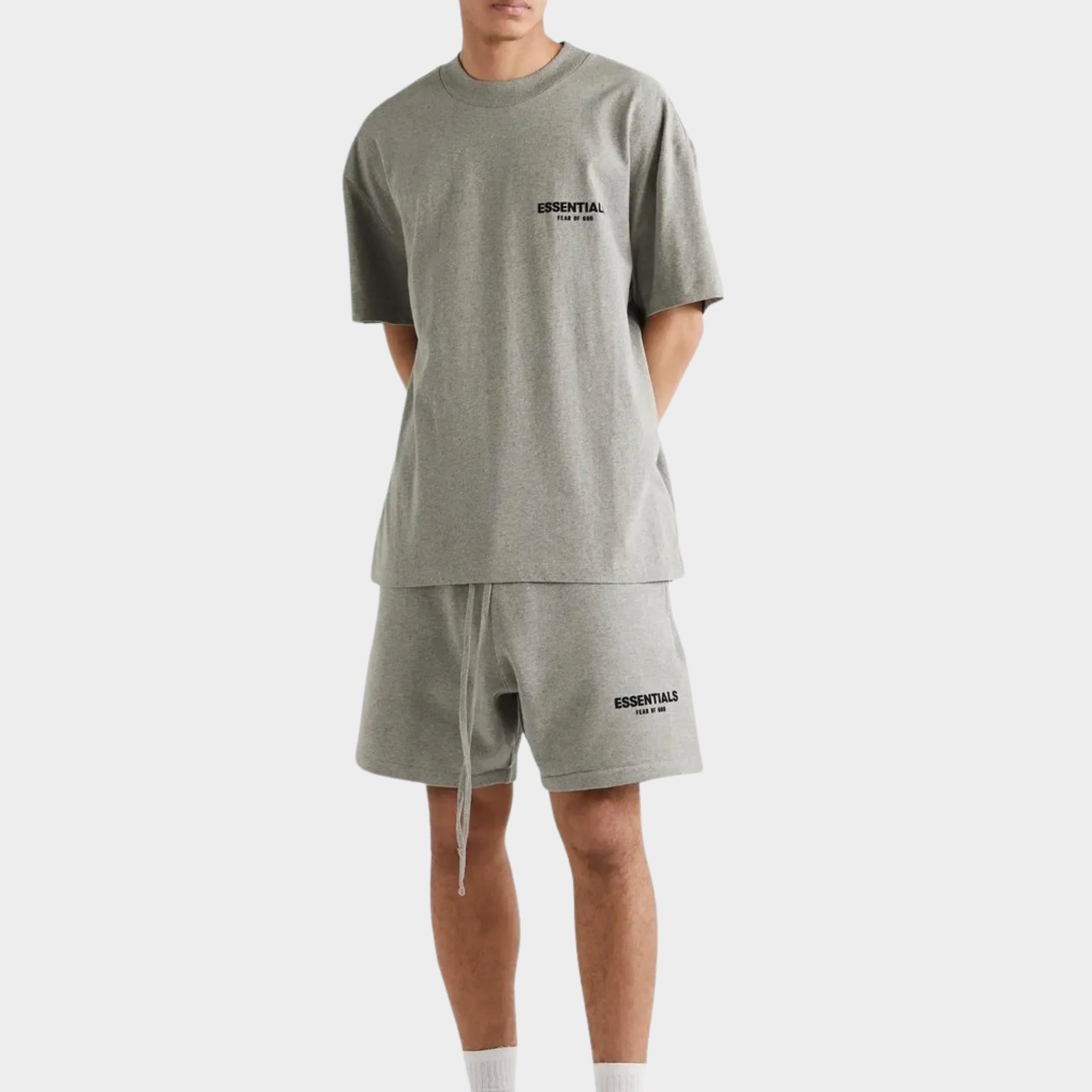 Fear of God Essentials Shorts 'Dark Heather Oatmeal' (SS22)