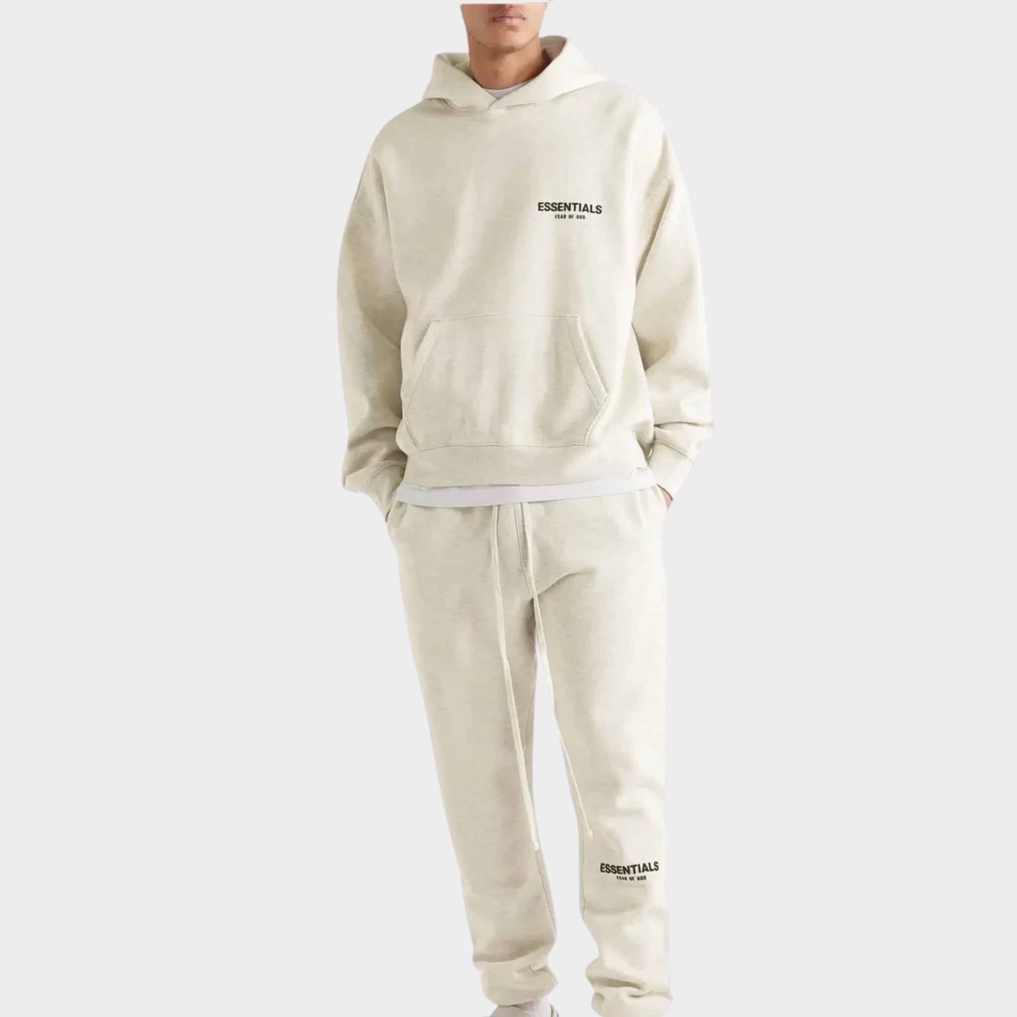 Fear of God Essentials Hoodie 'Light Heather Oatmeal' (SS22)