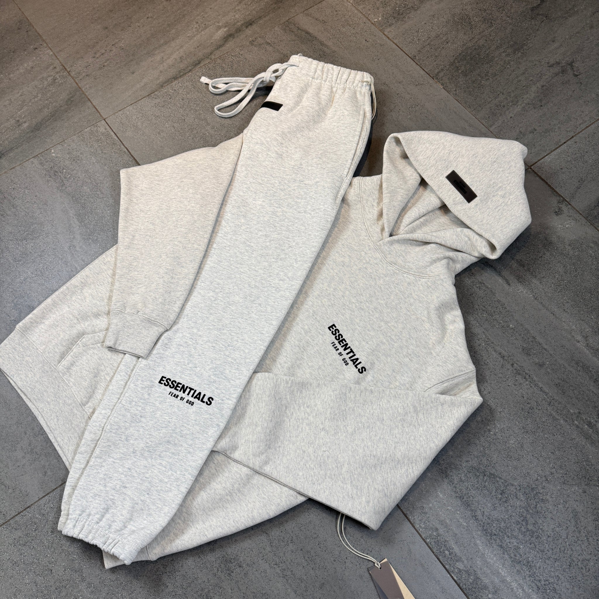 Fear of God Essentials Tracksuit 'Light Heather Oatmeal' (SS22)