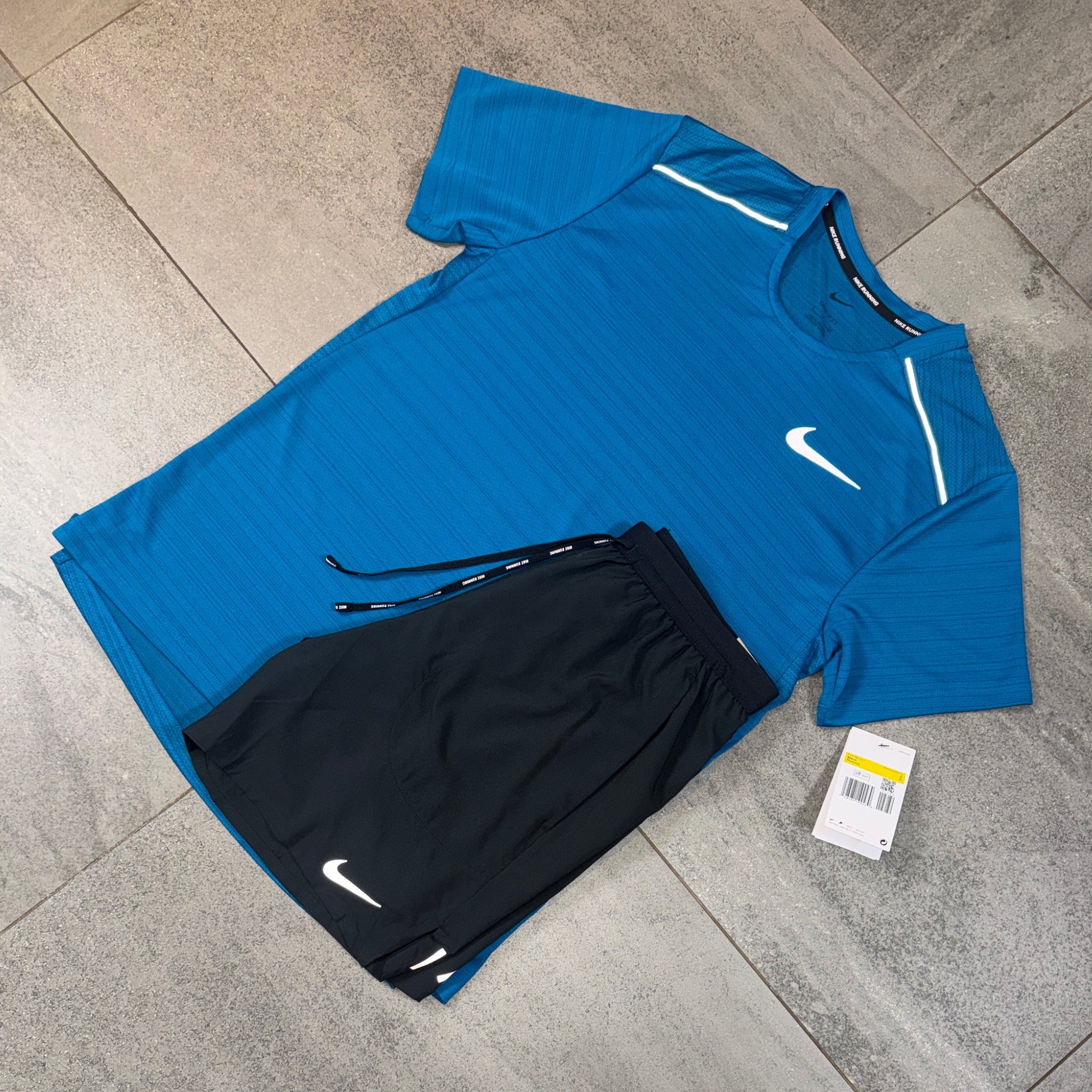 Nike Miler & Flex Shorts Set 'Green Abyss/Black'