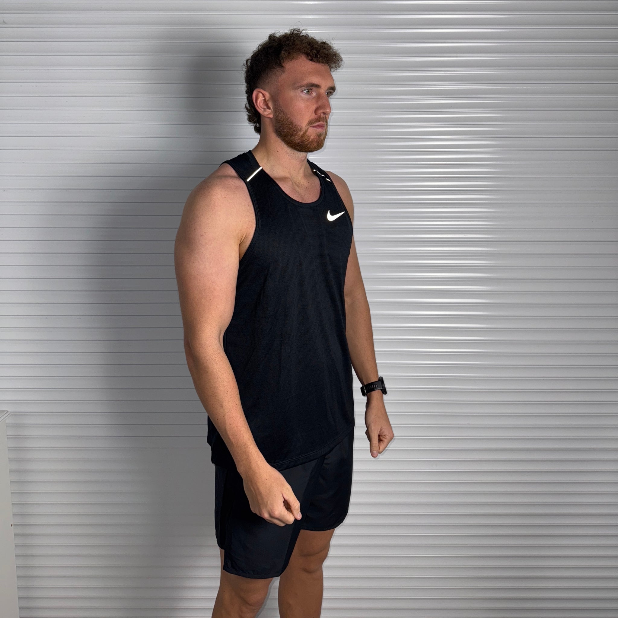 Nike Miler Vest & Challenger Shorts Set 'Black'
