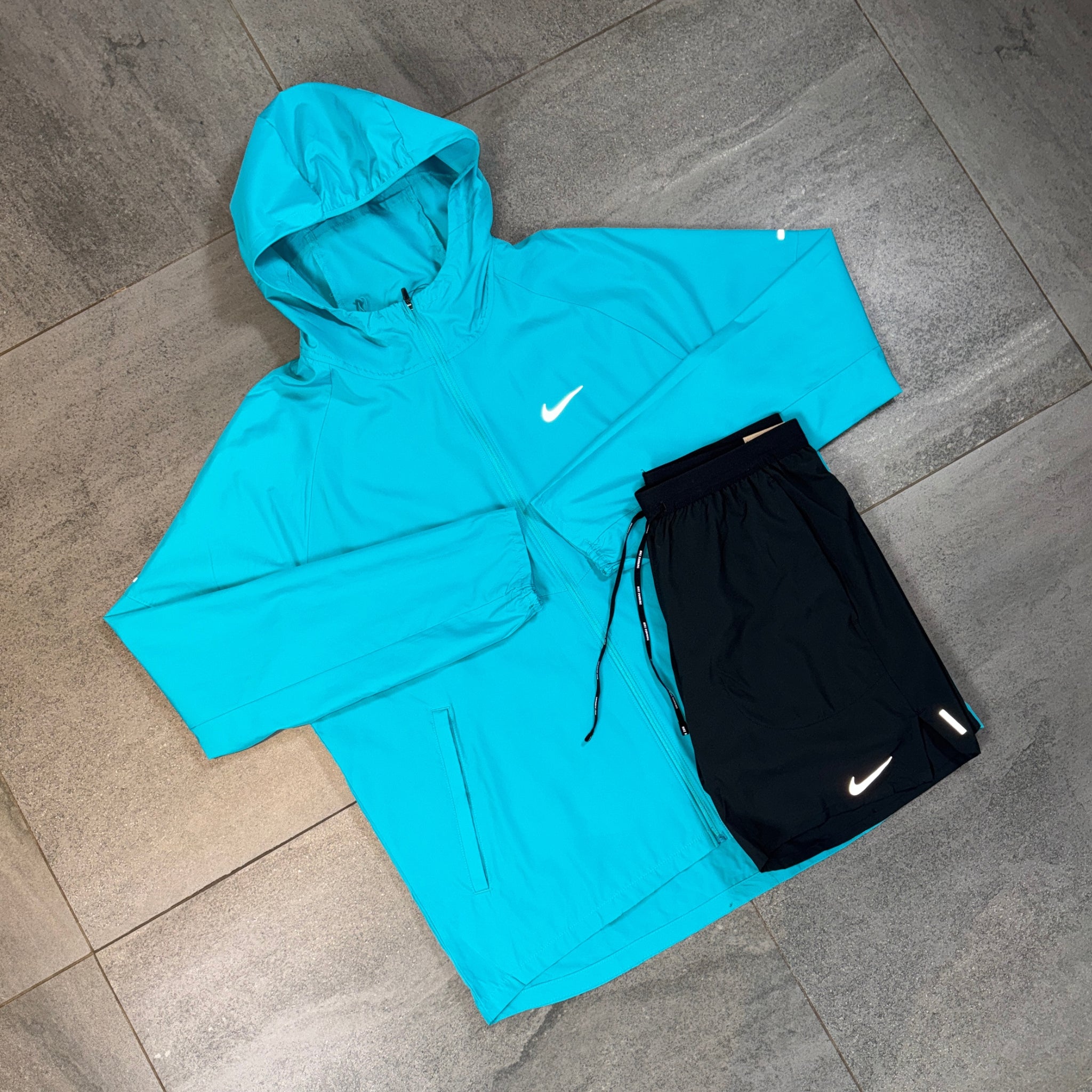 Nike Windrunner & Flex Shorts Set 'Dusty Cactus/Black'