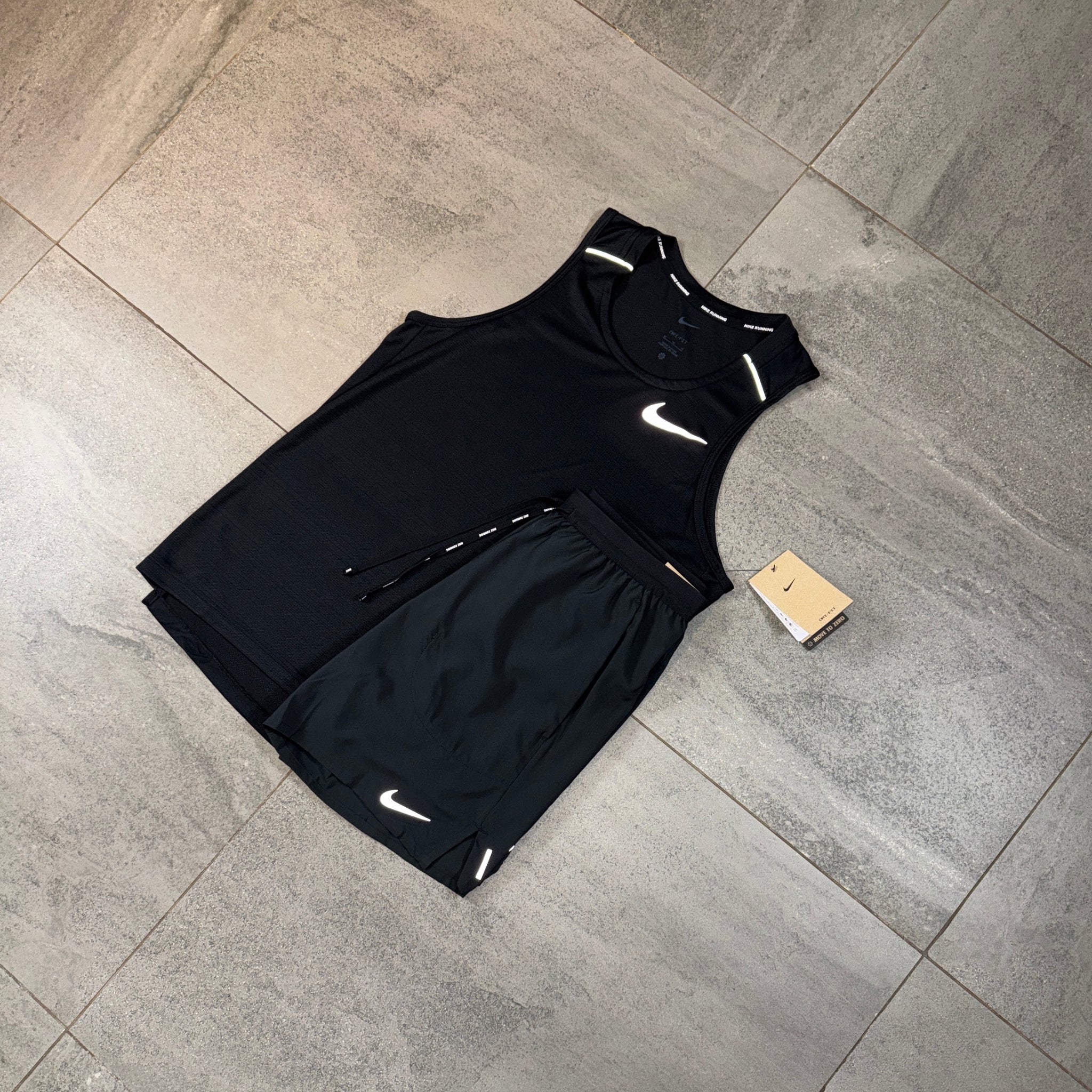 Nike Miler Vest & Flex Shorts Set 'Black'