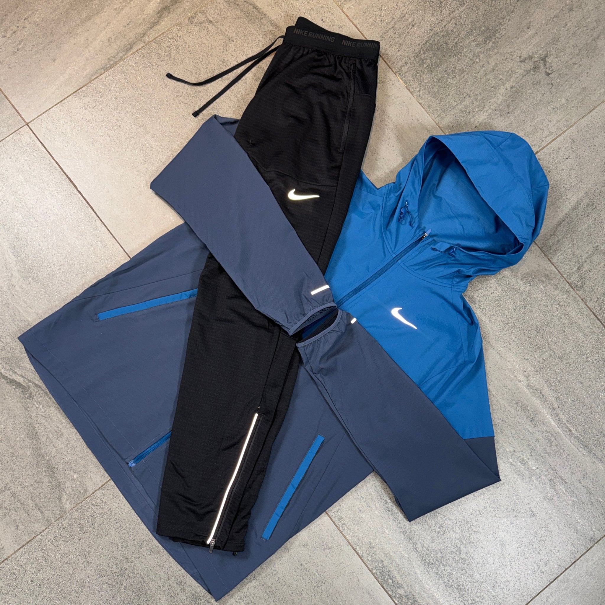 Nike Windrunner & Phenom Pants Set 'Thunder Blue/Black'