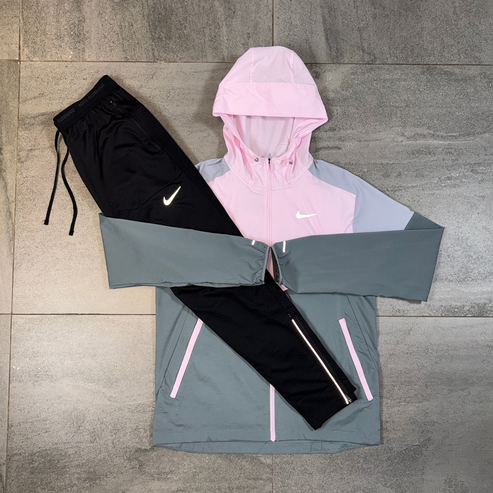 Nike Windrunner & Phenom Pants Set 'Pink Foam/Black'