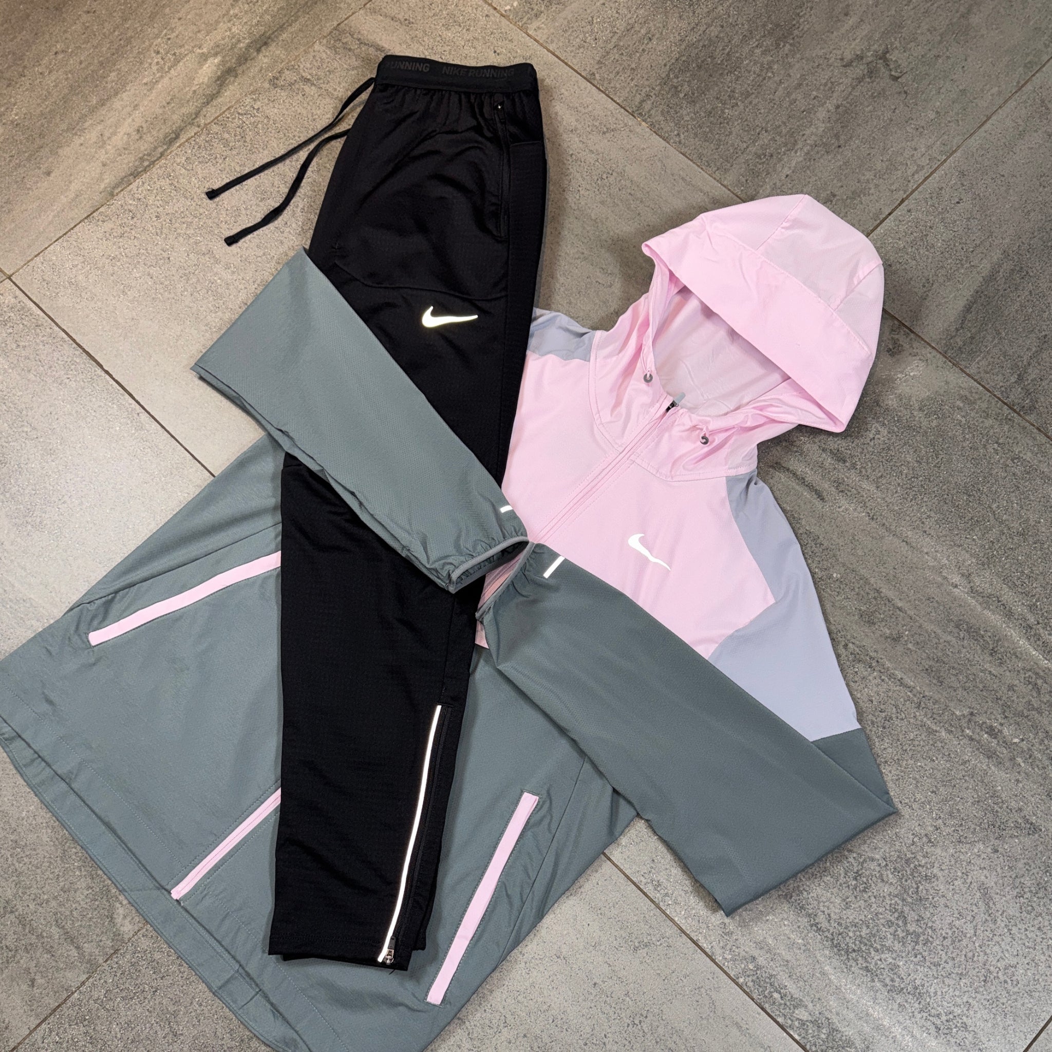 Nike Windrunner & Phenom Pants Set 'Pink Foam/Black'