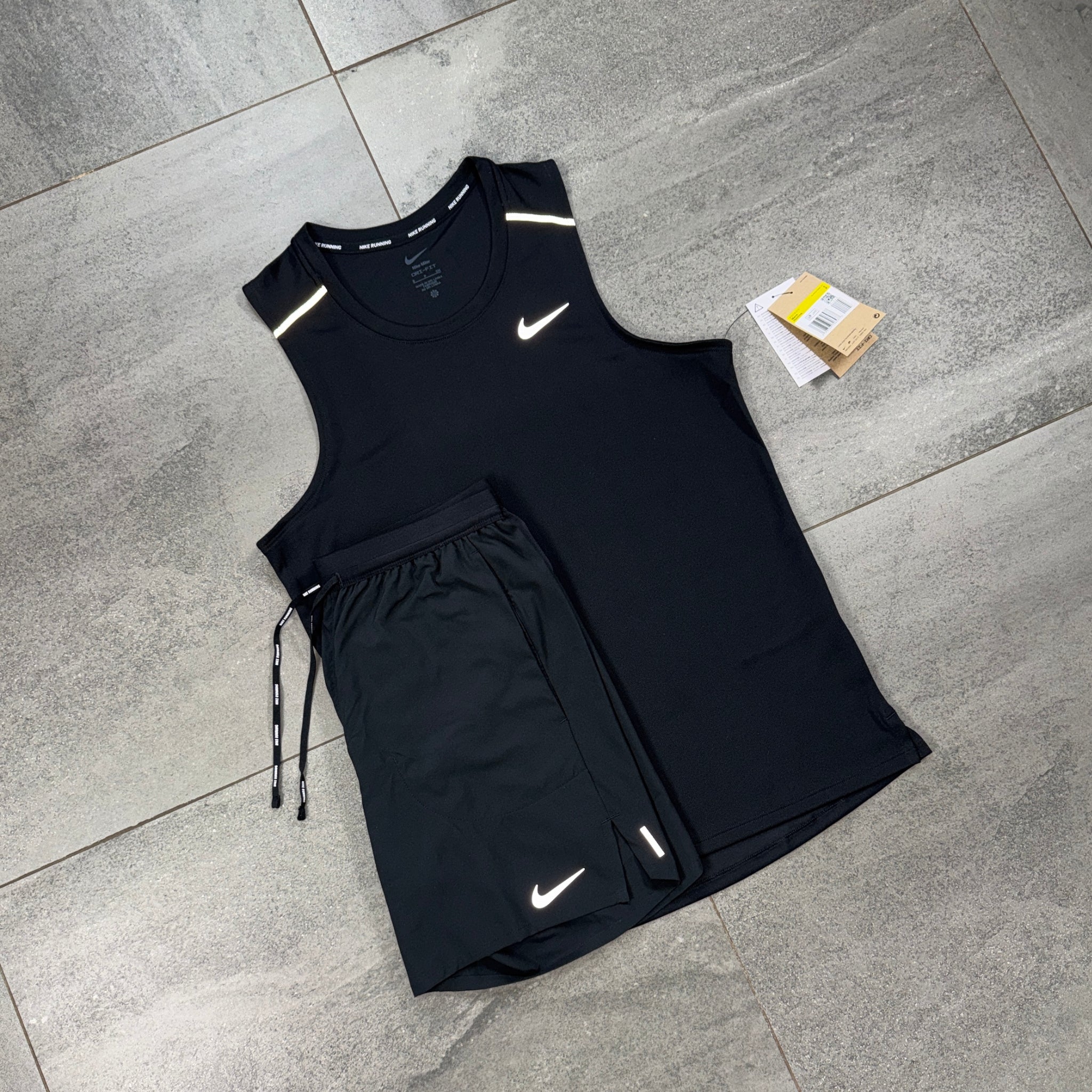 Nike Miler 2.0 Vest & Flex Shorts Set 'Black'