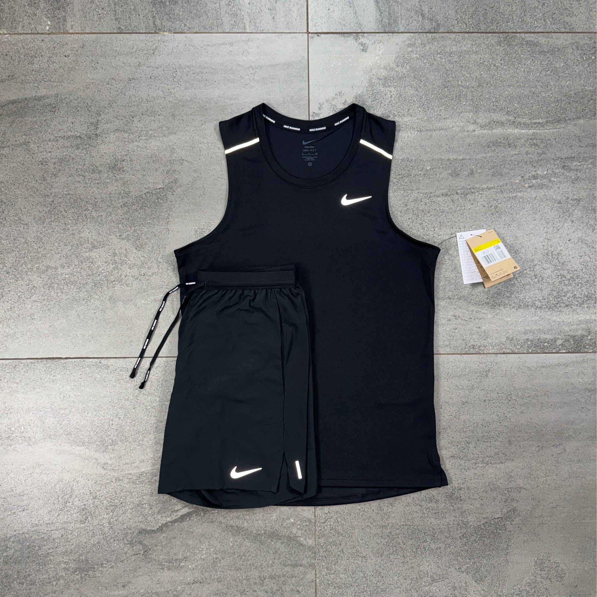 Nike Miler 2.0 Vest & Flex Shorts Set 'Black'