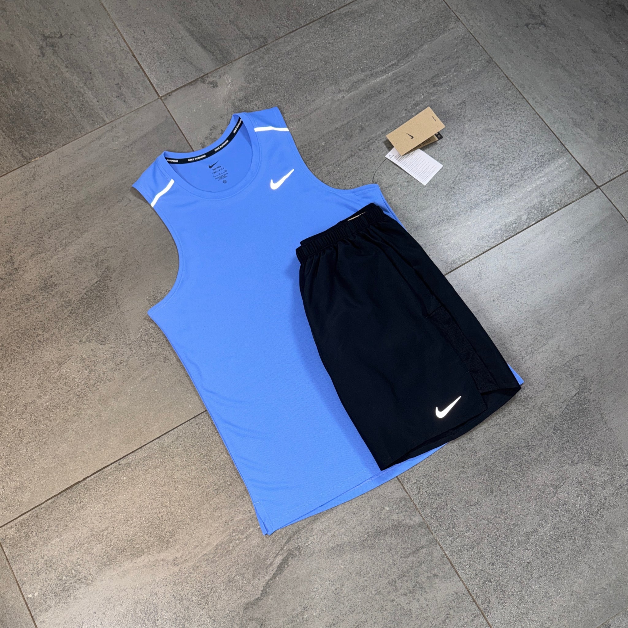 Nike Miler 2.0 Vest & Challenger Shorts Set 'Royal Pulse/Black'