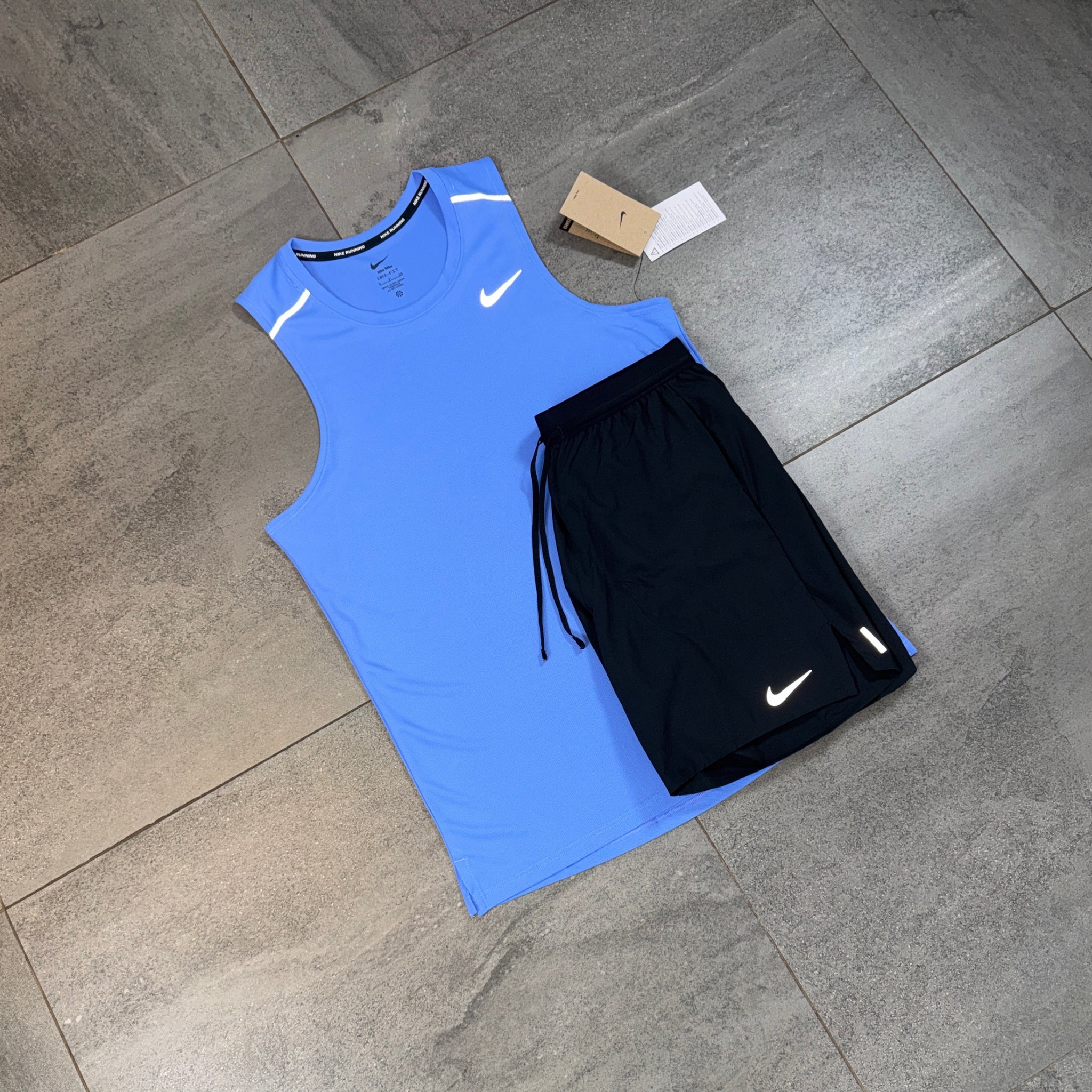 Nike Miler 2.0 Vest & Flex Shorts Set 'Royal Pulse/Black'