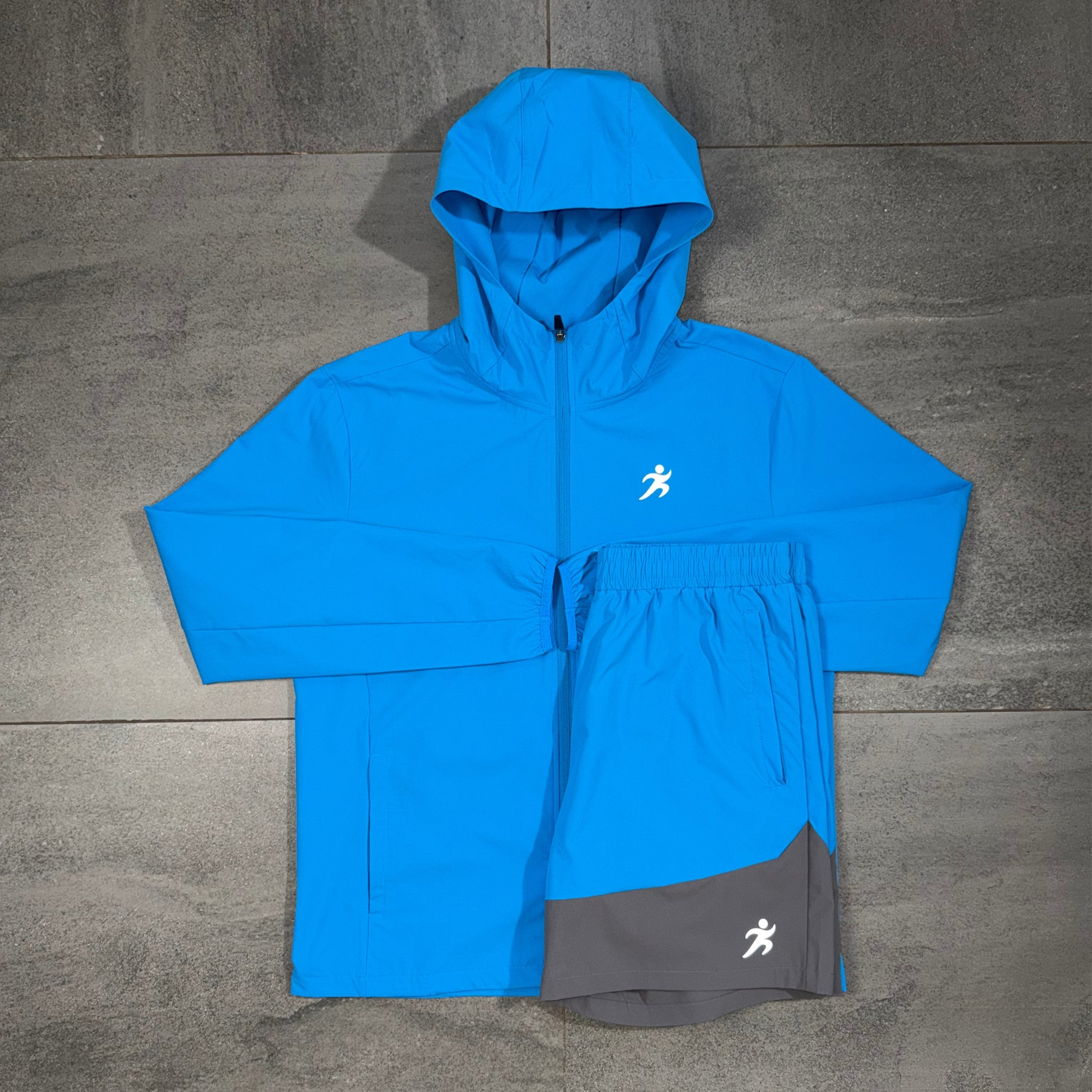 Trivo Two Tone Shorts 'Azure Blue Grey'