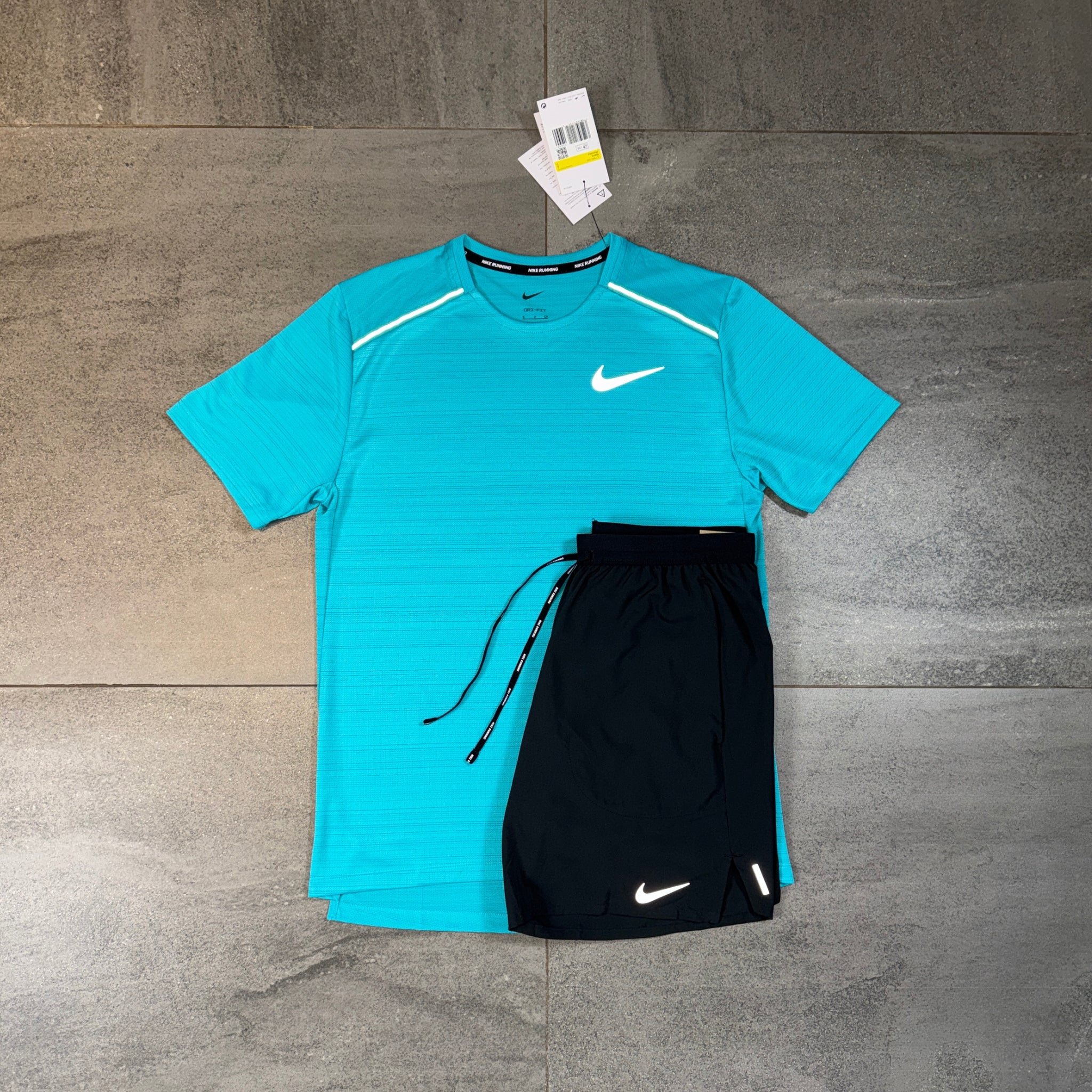Nike Miler & Flex Shorts Set 'Dusty Cactus/Black'