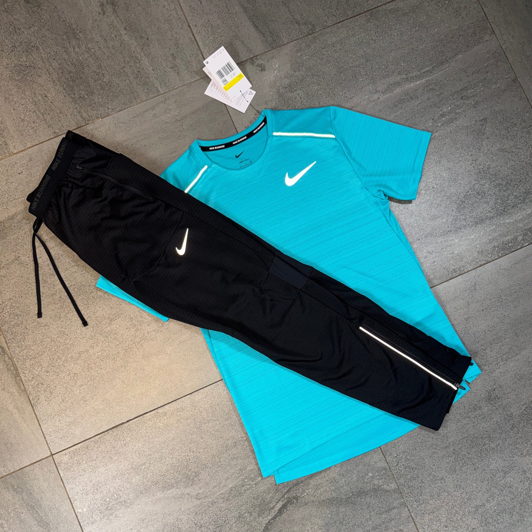Nike Miler & Phenom Pants Set 'Dusty Cactus/Black'