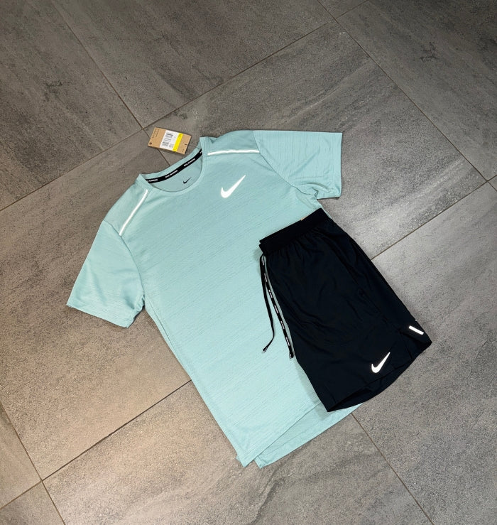 Nike Miler T-Shirt & Flex Stride Short 'Mineral Green/Black'