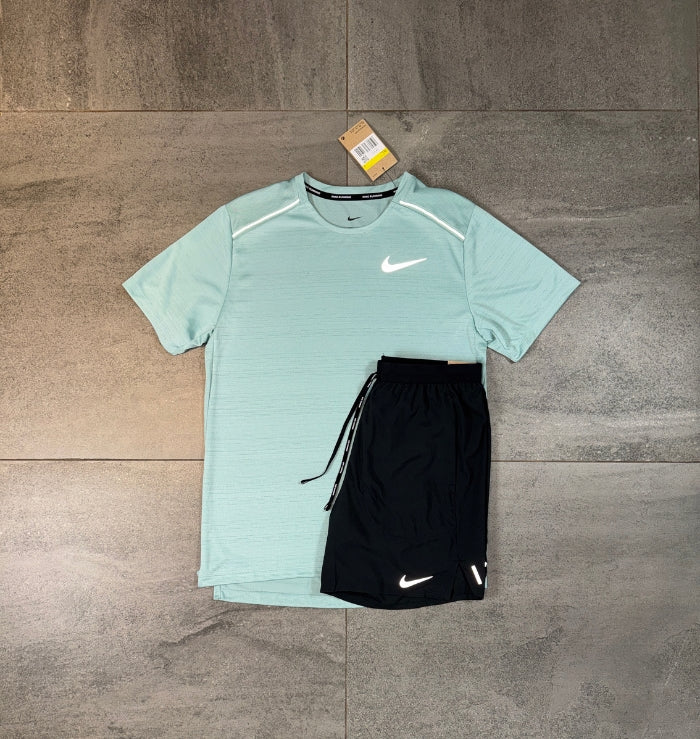 Nike Miler T-Shirt & Flex Stride Short 'Mineral Green/Black'