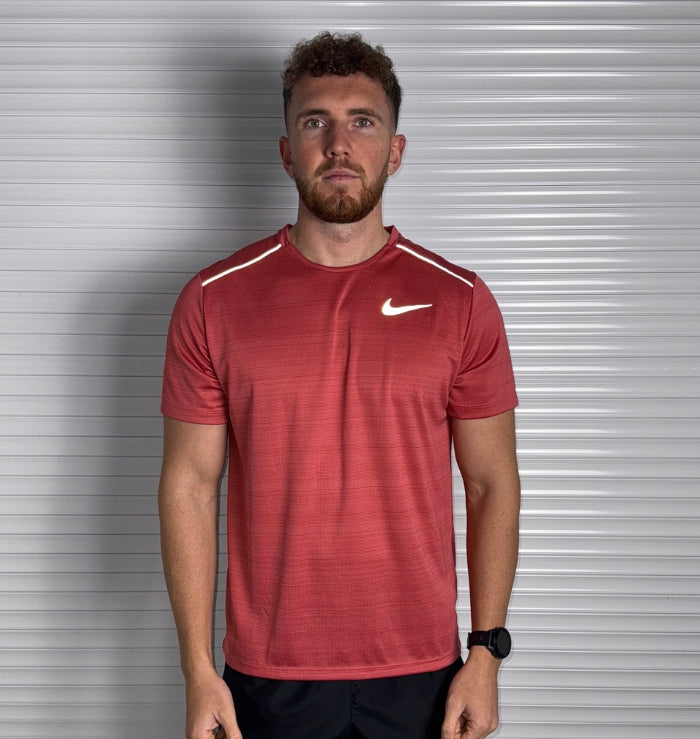 Nike Miler T-Shirt & Flex Short Set 'Adobe/Black'