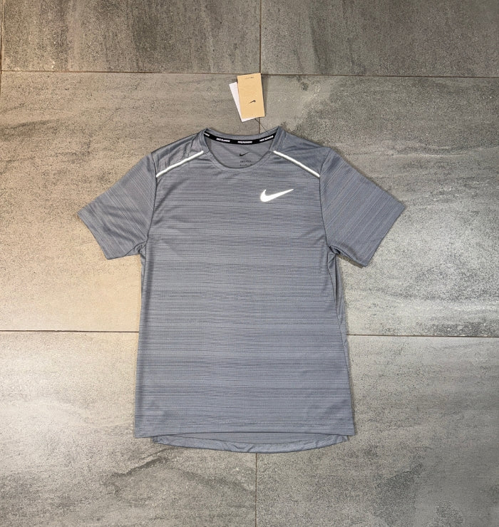 Nike Miler T-Shirt & Challenger Short Set 'Grey'