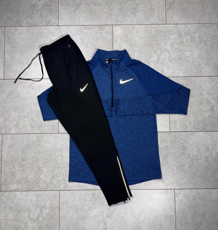 Nike 1/4 Zip Royal Blue & Black Nike Phenom Pants Set