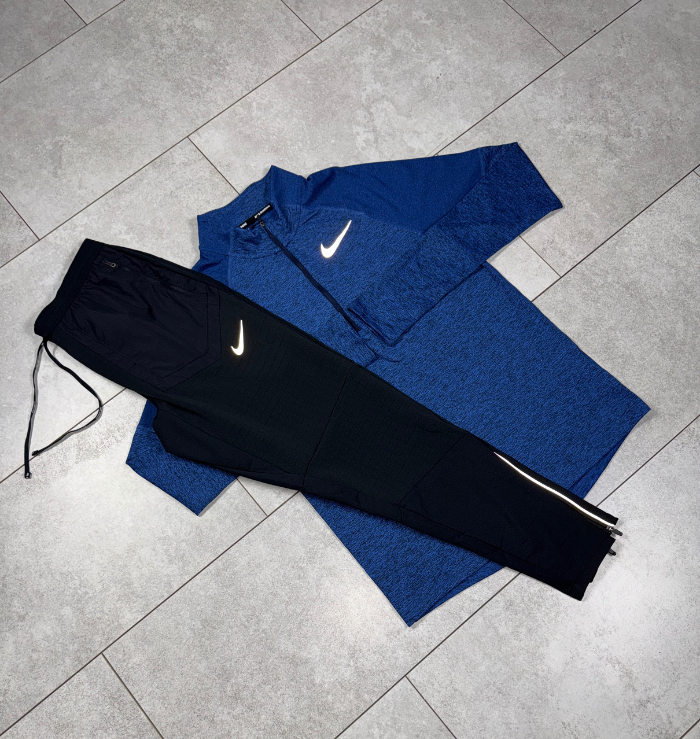 Nike 1/4 Zip Royal Blue & Black Nike Phenom Pants Set