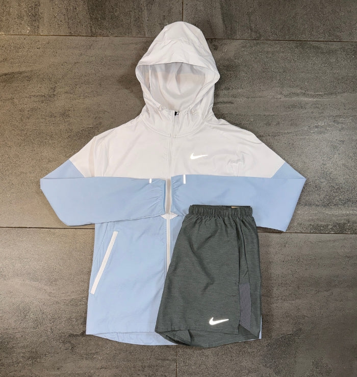 Nike Windrunner & Challenger Short Set 'Light Armoury Blue/Grey'