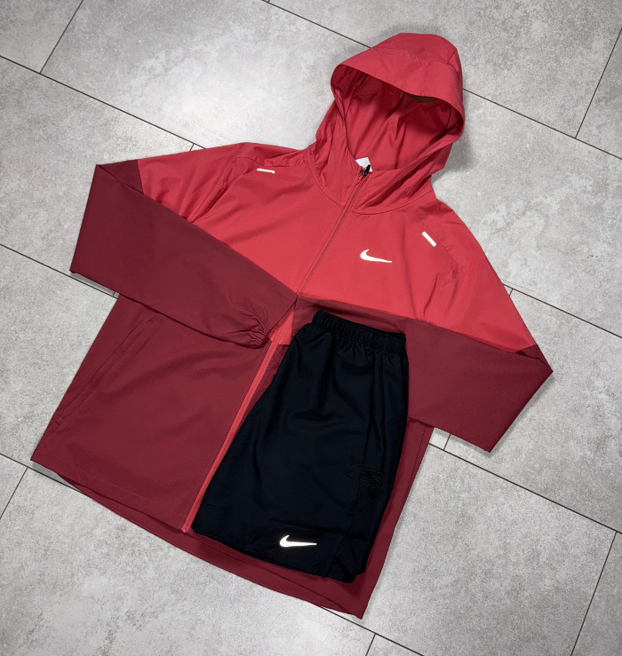 red and black nike windbreaker