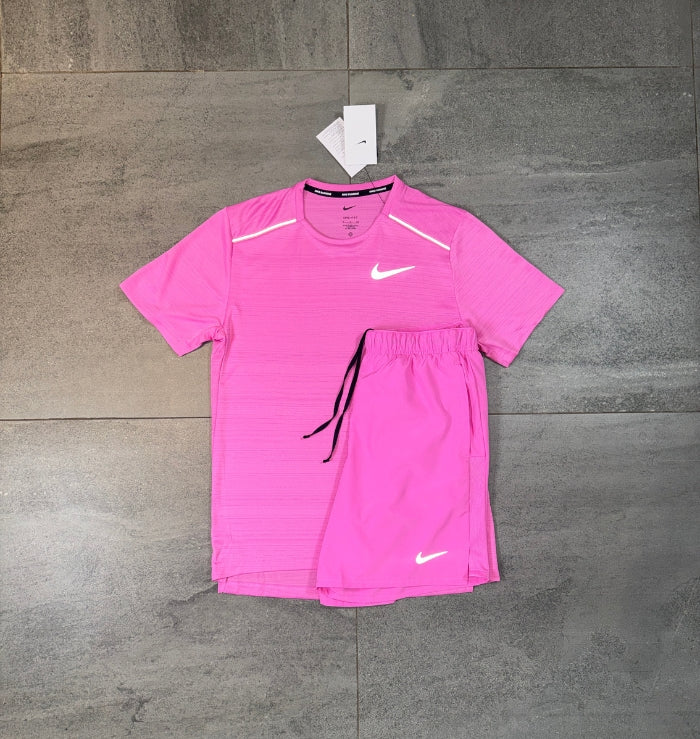 Nike Miler & Challenger Shorts Set 'Playful Pink'