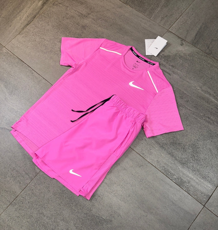 Nike Miler & Challenger Shorts Set 'Playful Pink'