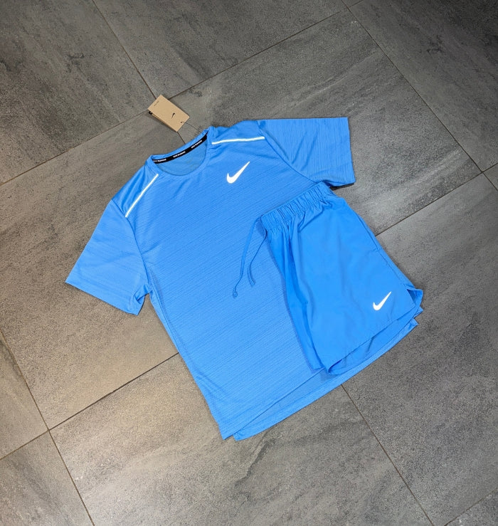 Nike Miler & Challenger Shorts Set 'University Blue'