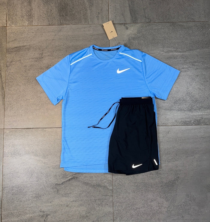 Nike Miler & Flex Shorts Set 'University Blue/Black'