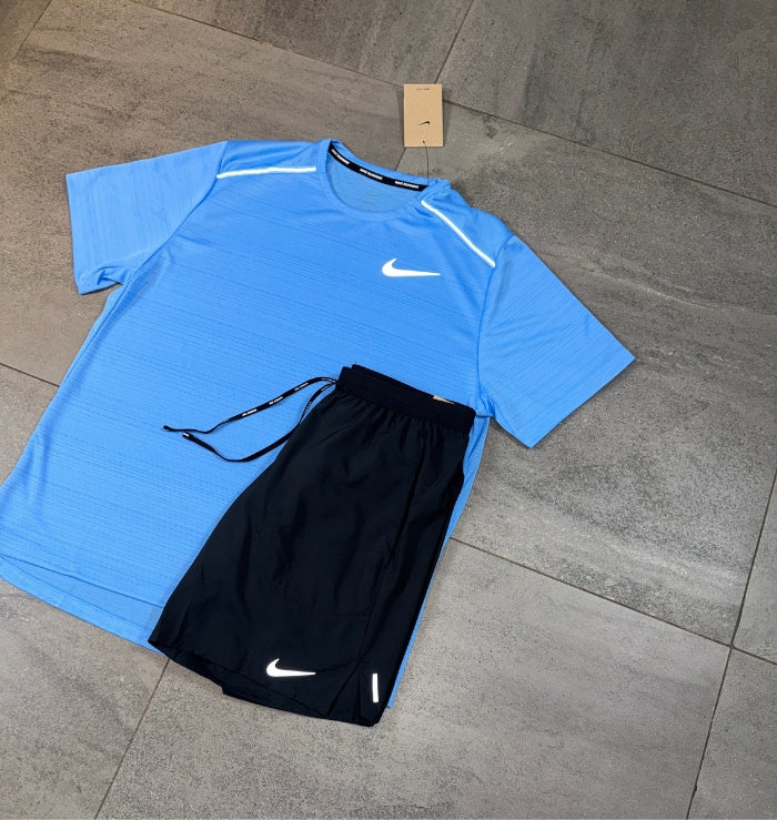 Nike Miler & Flex Shorts Set 'University Blue/Black'