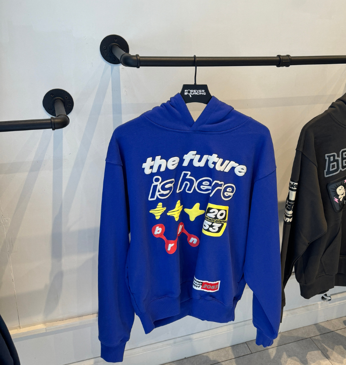 Broken Planet Market The Future Is Here Deep Blue Hoodie