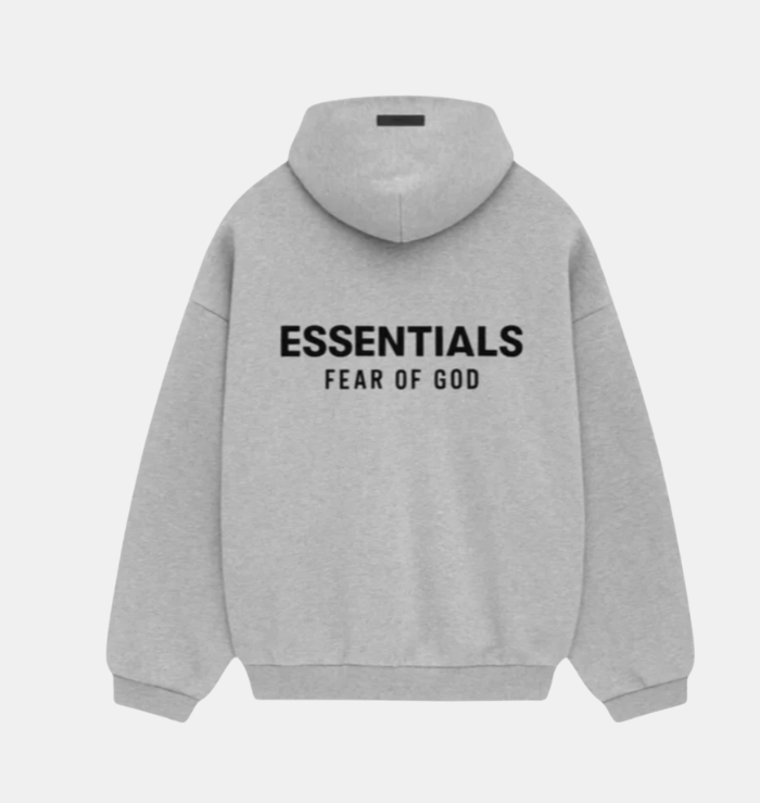 Fear of God Essentials Light Heather Grey Hoodie (FW24)