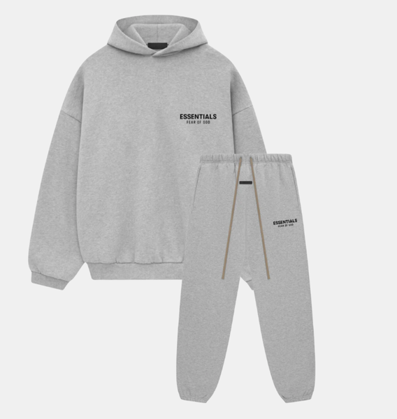 Fear of God Essentials Light Heather Grey Tracksuit (FW24)