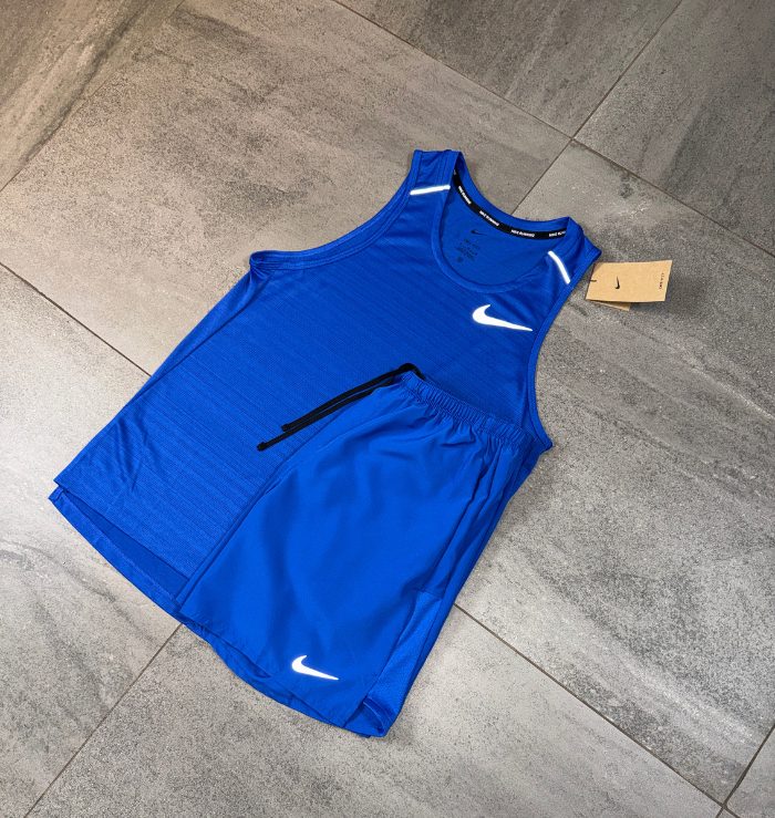 Nike Miler Vest & Challenger Short Set 'Royal Blue'